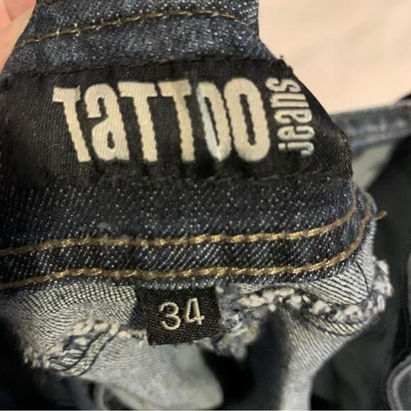 Women’s Tattoo Blue Jeans Size 34​​ - Picture 3 of 8